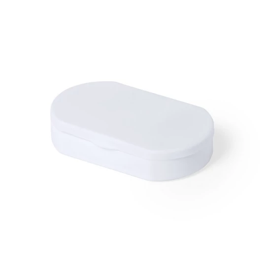 Antybakteryjny pojemnik na tabletki z 3 przegrodami - Biały