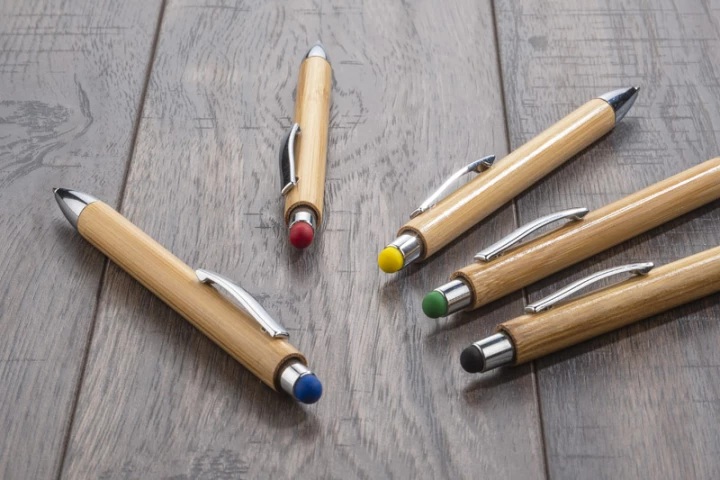 Touch pen bambusowy TUSO - niebieski