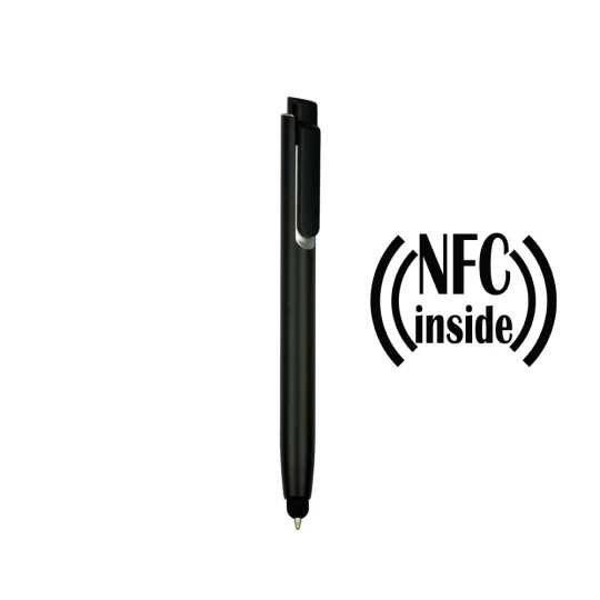 Długopis z chipem NFC, touch pen Henrietta - czarny