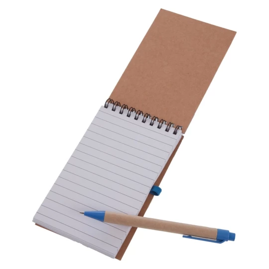 Notes Eco2 z długopisem - Niebieski