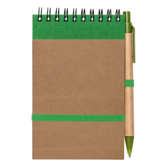 Notes Eco2 z długopisem - Zielony