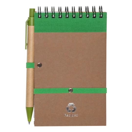 Notes Eco2 z długopisem - Zielony