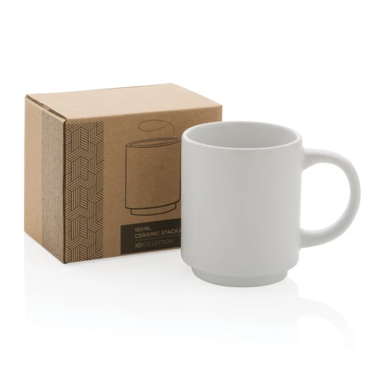 Kubek ceramiczny Echo - Biały