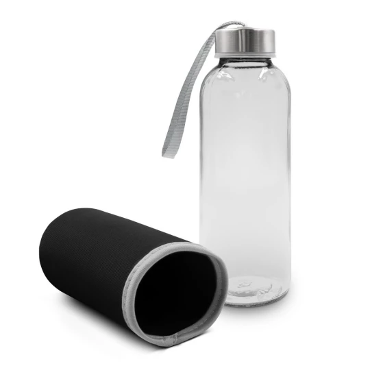 Szklana butelka 420 ml Bob - czarny
