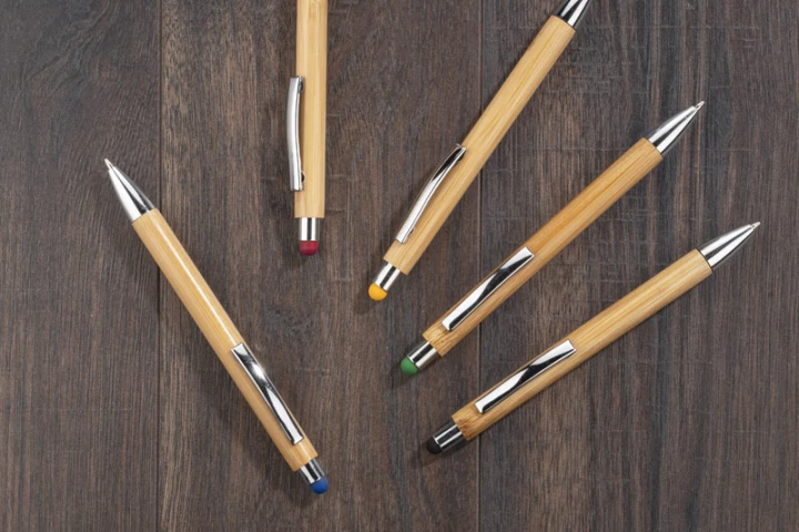 Touch pen bambusowy TUSO - pomarańczowy