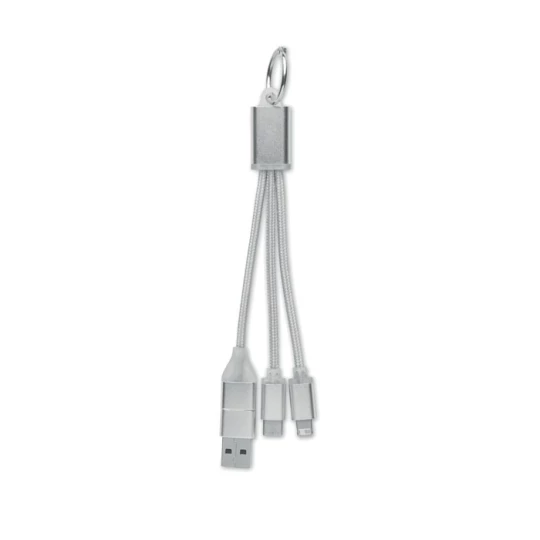 Kabel ładujący 4 w 1 typu C - BLUE - Srebrny