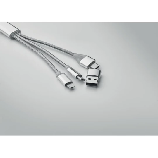 Kabel ładujący 4 w 1 typu C - BLUE - Srebrny