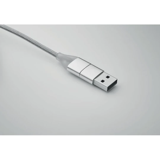 Kabel ładujący 4 w 1 typu C - BLUE - Srebrny