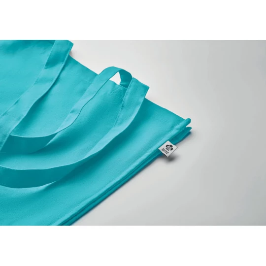Torba z bawełny organicznej BENTE COLOUR - Turkusowy