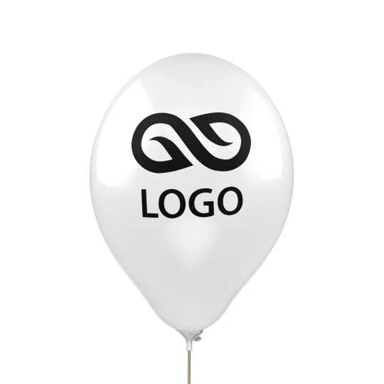 Balon 30cm z nadrukiem - Biały
