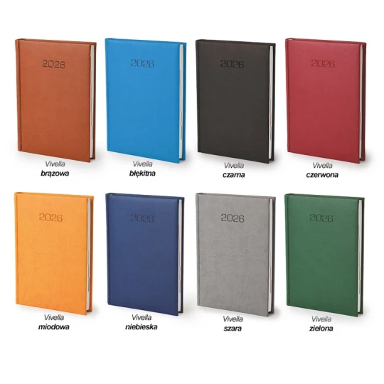 Kalendarz książkowy B5 - Rozkład Dzienny - Błękitny