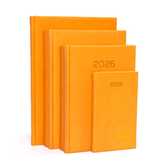 Kalendarz książkowy A6 - Rozkład Tygodniowy - Pomarańczowy