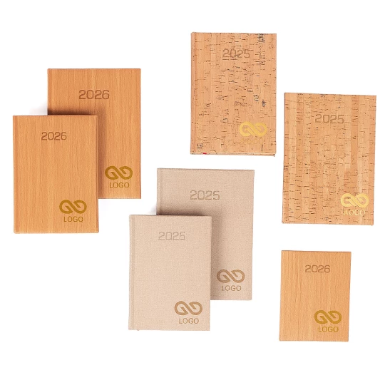 Kalendarz książkowy Nature A5 - Rozkład Dzienny - Wood