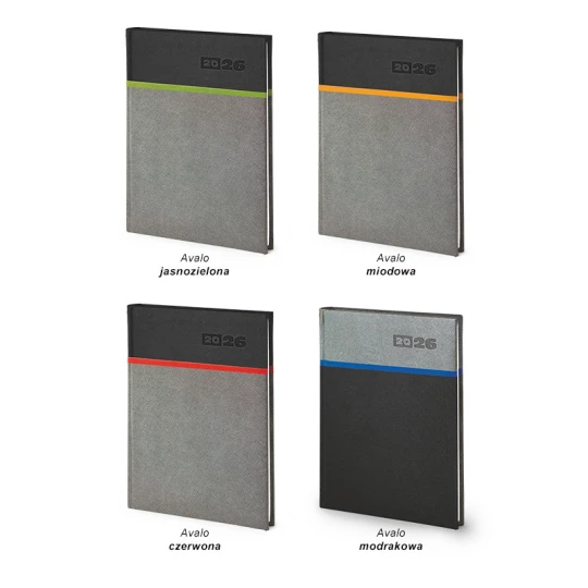 Kalendarz książkowy B5 oprawa łączona - Rozkład Tygodniowy - Miodowy