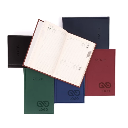 Kalendarz książkowy B6 - Rozkład Dzienny - Brązowy