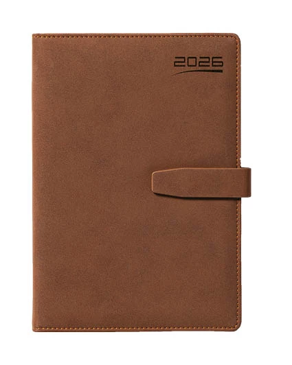 Kalendarz książkowy Elegant A5 - Rozkład Dzienny - Brązowy