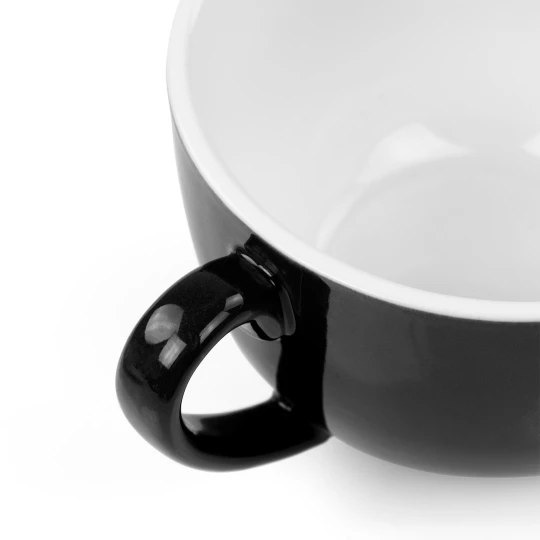 Filiżanka ze spodkiem SIMPLE 220 ml - Czarny
