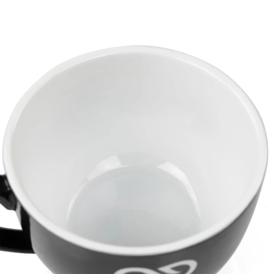 Filiżanka ze spodkiem SIMPLE 220 ml - Czarny