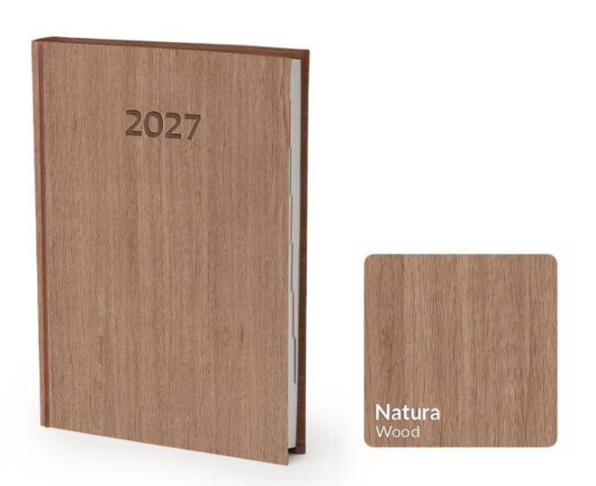 Kalendarz książkowy Nature A5 - Rozkład Dzienny - Wood