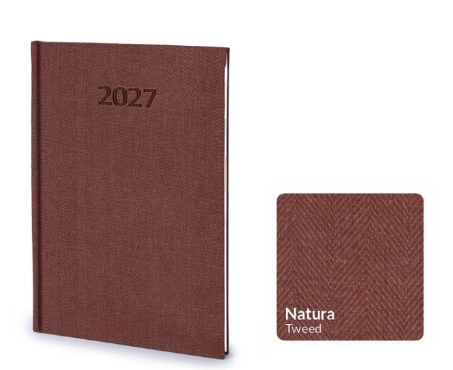 Kalendarz książkowy Nature B5 - Rozkład Tygodniowy - Tweed
