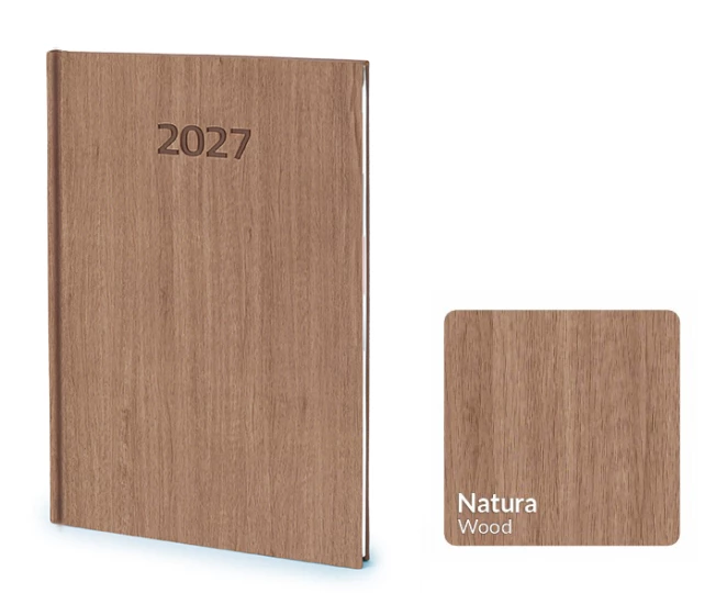 Kalendarz książkowy Nature B5 - Rozkład Tygodniowy - Wood