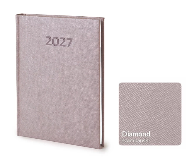 Kalendarz książkowy Diamond B5 - Rozkład Tygodniowy - Szampański