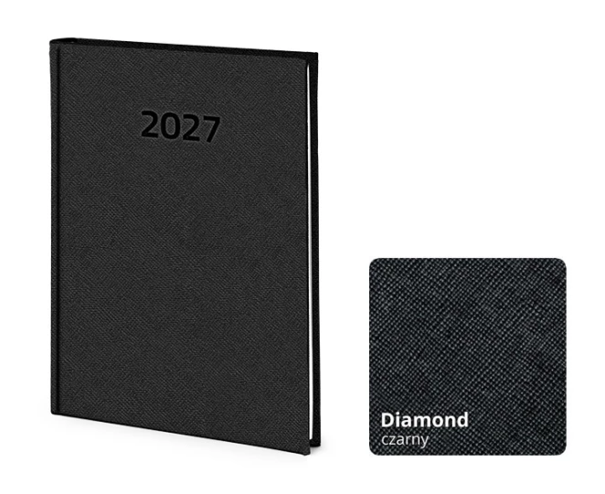 Kalendarz książkowy Diamond B5 - Rozkład Tygodniowy - Czarny