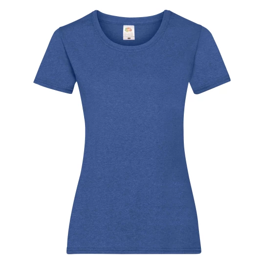 Koszulka damska FOTL Lady-Fit ValueWeight - Niebieski Melanż