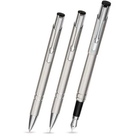 Zestaw Cosmo Długopis+pióro+ołówek - Srebrny