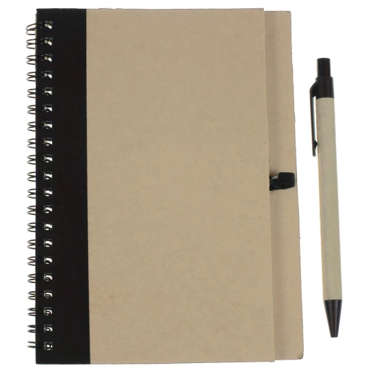 Notes Eco3 z długopisem - Czarny