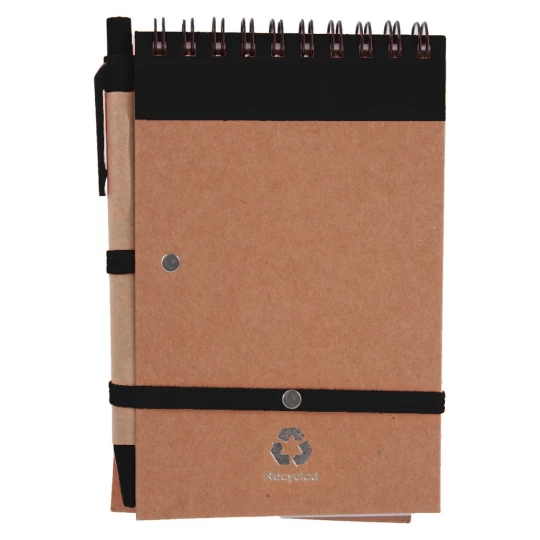Notes Eco2 z długopisem - Czarny