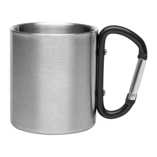 Metalowy kubek 210 ml z karabińczykiem Easton - czarny
