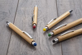 Touch pen bambusowy TUSO - czerwony