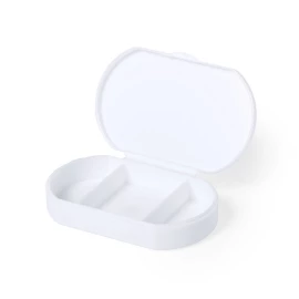 Antybakteryjny pojemnik na tabletki z 3 przegrodami - Biały