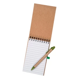 Notes Eco2 z długopisem - Zielony