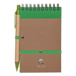 Notes Eco2 z długopisem - Zielony