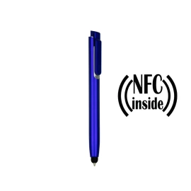 Długopis z chipem NFC, touch pen Henrietta - granatowy