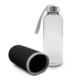 Szklana butelka 420 ml Bob - czarny