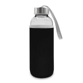 Szklana butelka 420 ml Bob - czarny
