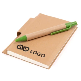 Notes Eco1 z długopisem - Zielony