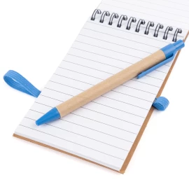 Notes Eco2 z długopisem - Niebieski