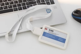 Etui na identyfikator BINO - BIAŁY