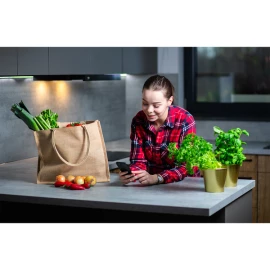 Torba na zakupy z juty Natural Shopper - Beżowy