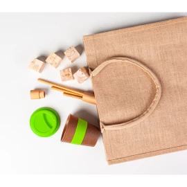 Torba na zakupy z juty Natural Shopper - Beżowy