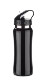 Bidon stalowy PATRO 600 ml - Czarny