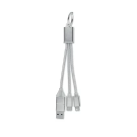 Kabel ładujący 4 w 1 typu C - BLUE - Srebrny