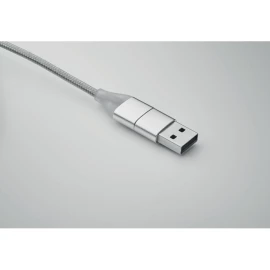 Kabel ładujący 4 w 1 typu C - BLUE - Srebrny