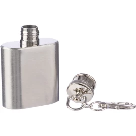 Piersiówka 30 ml, brelok Gulu - srebrny
