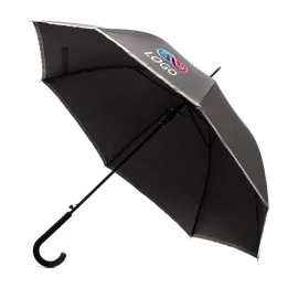 Parasol z taśmą odblaskową Refu - Czarny