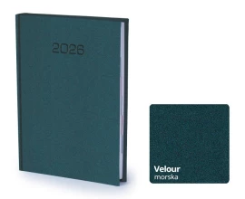 Kalendarz książkowy Velour A5 - Rozkład Dzienny - Morski